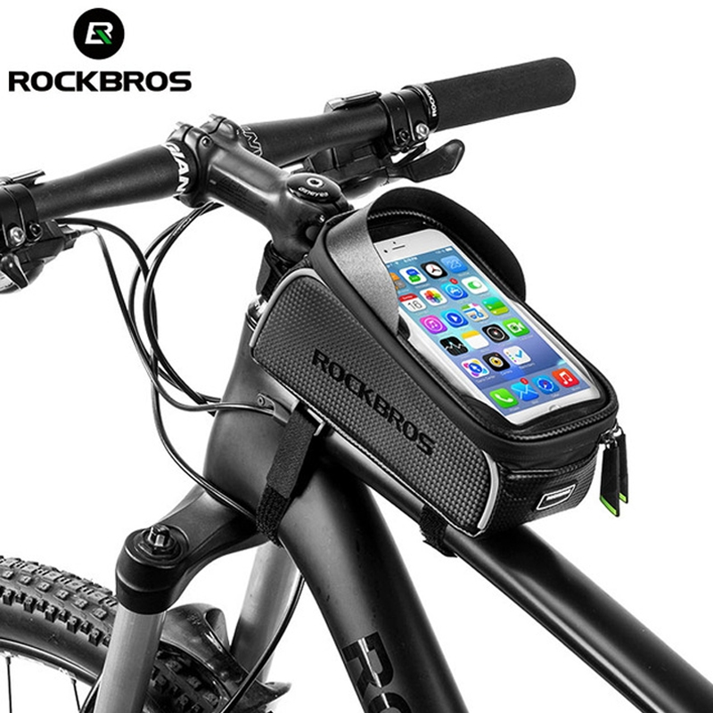 ROCKBROS Vanntett mobilholder til styret med oppbevaring